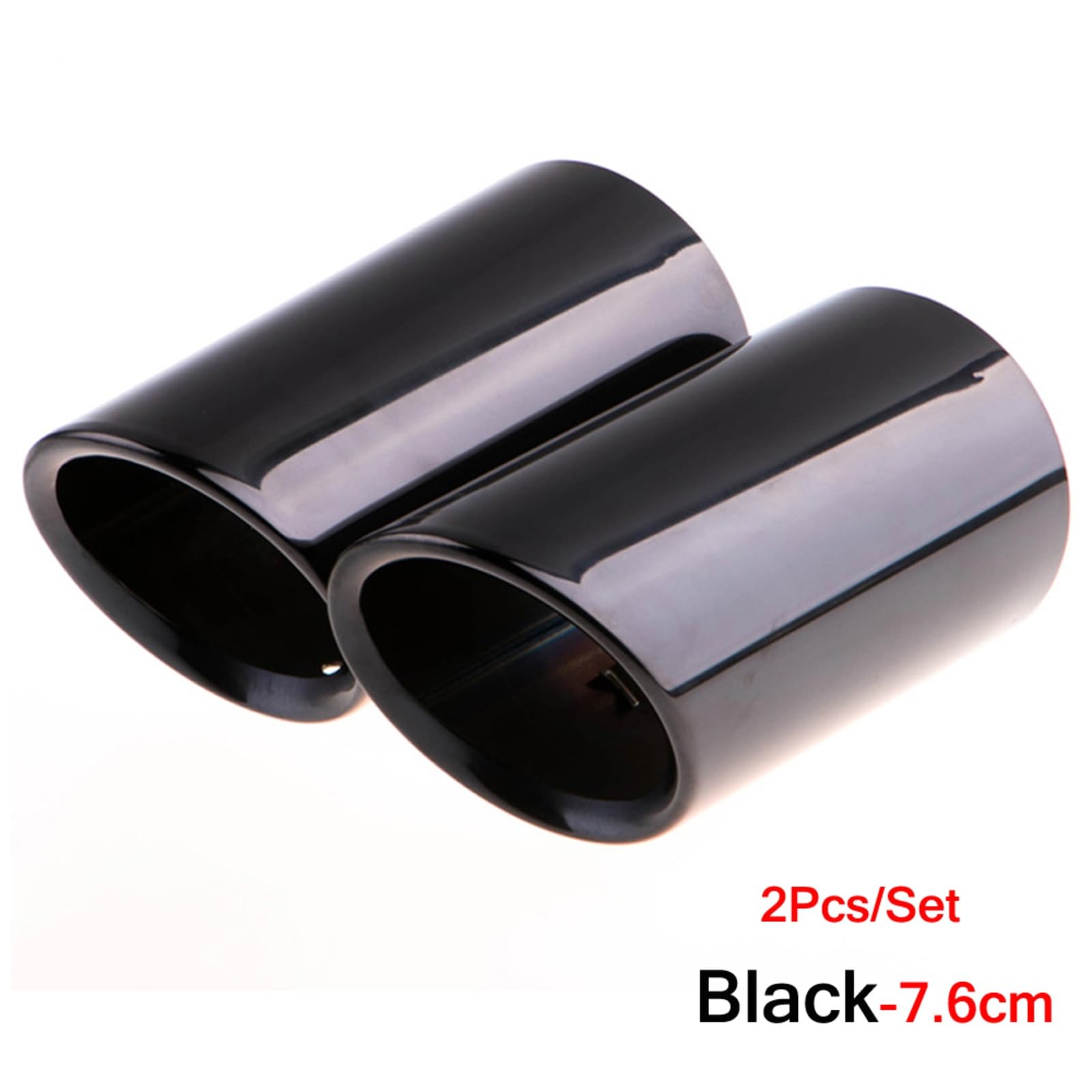 2 szt. osłona końcówki wydechu samochodowego kompatybilna z Audi A4 B8 A3 A1 Q5 i VW Tiguan Volkswagen Passat B7 CC akcesoria do wykończenia układu wydechowego(Black)