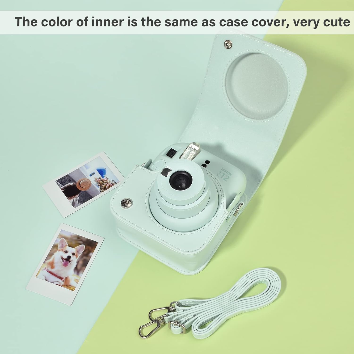 Nylon For Fujifilm Instax Mini 11 & Mini 12 Instant Camera Carry Case (Green)