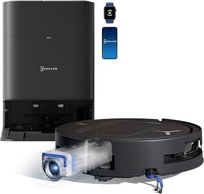 ECOVACS T80 OMNI Robot Aspirapolvere Lavapavimenti 18000 Pa OZMO ROLLER | ZeroTangle 3.0, Lavaggio Mocio con Acqua Calda a 40-75 °C, Asciugatura ad Aria Calda, Riricarica Automatica