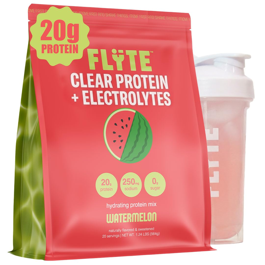 FLYTE Whey Protein Isolado em Pó para Hidratação, 20 g de proteína, melancia, 20 porções