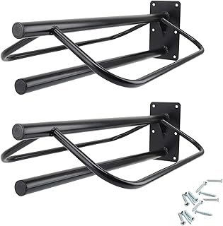 2 Pack Saddle Rack with Pad Bar,Heavy Duty Wall Mounted Saddle Stand Saddle Pad Rack for English Western Saddles Horses Blanket,Black