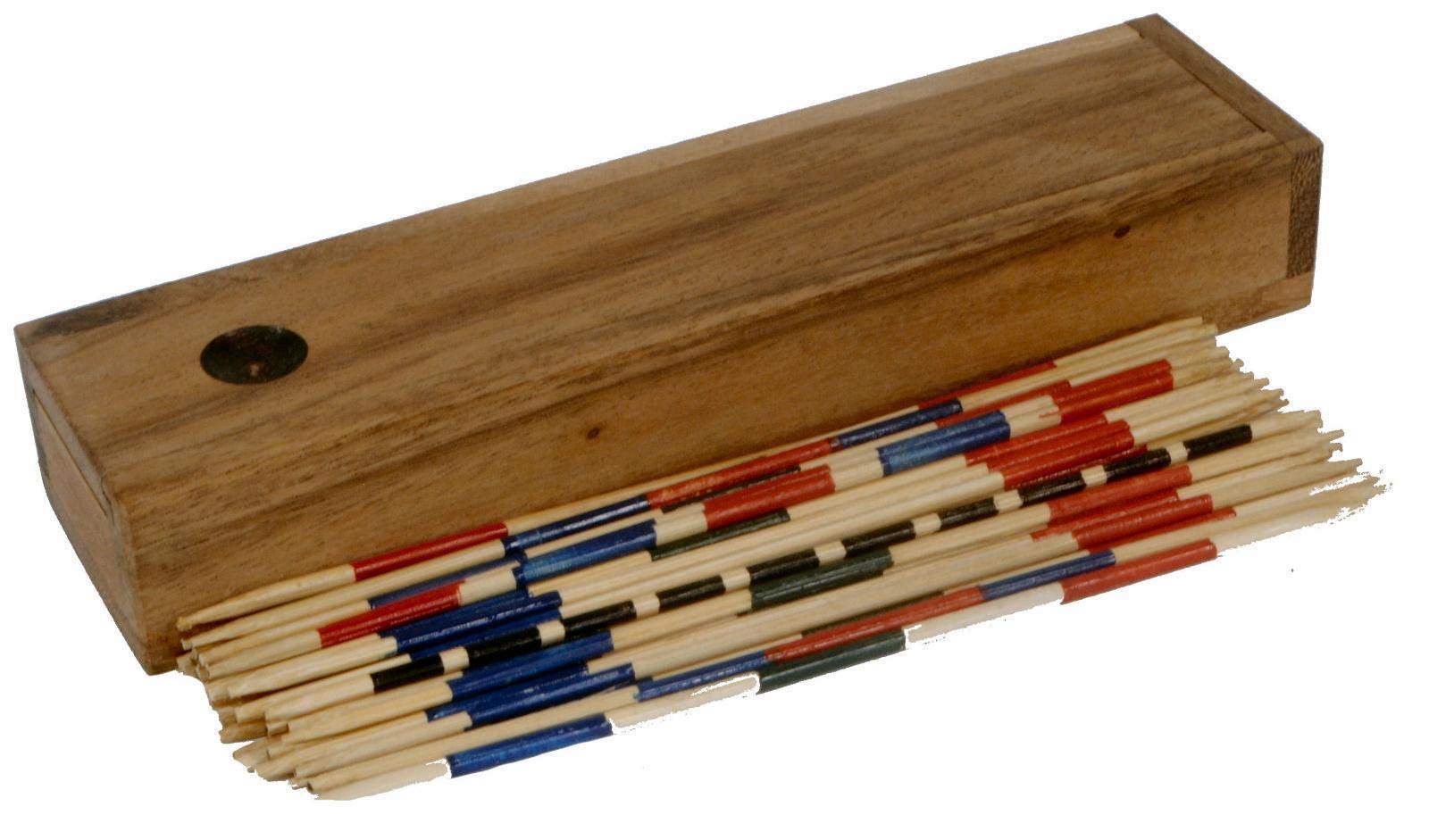 Terrapin Trading Ltd Jeu de Mikado en Bois de Bois de Construction de Thaïlande thaïlandais équitable dans la boîte en Bois 20x5x3cm