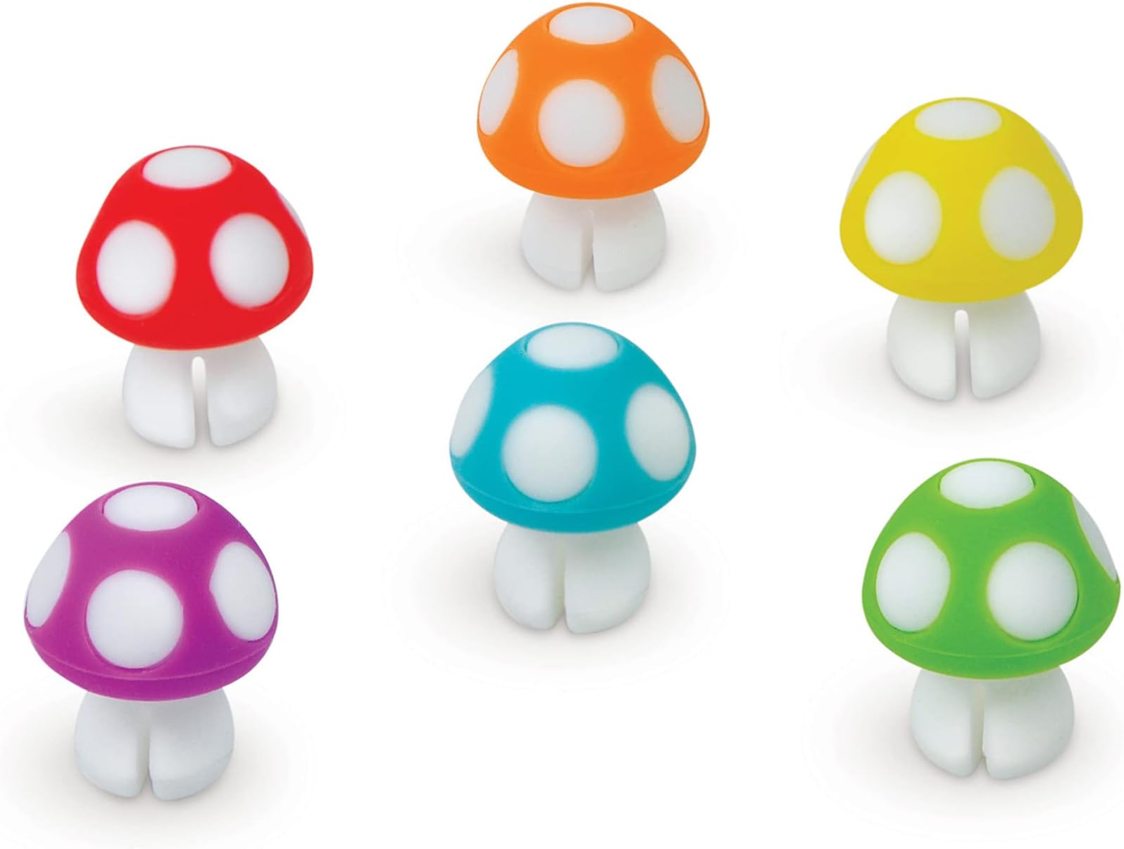 Genuine Fred Tiny Toadstools Drink Markers, 1 inch (5297217), 1 inch, Plastic, No Gemstone