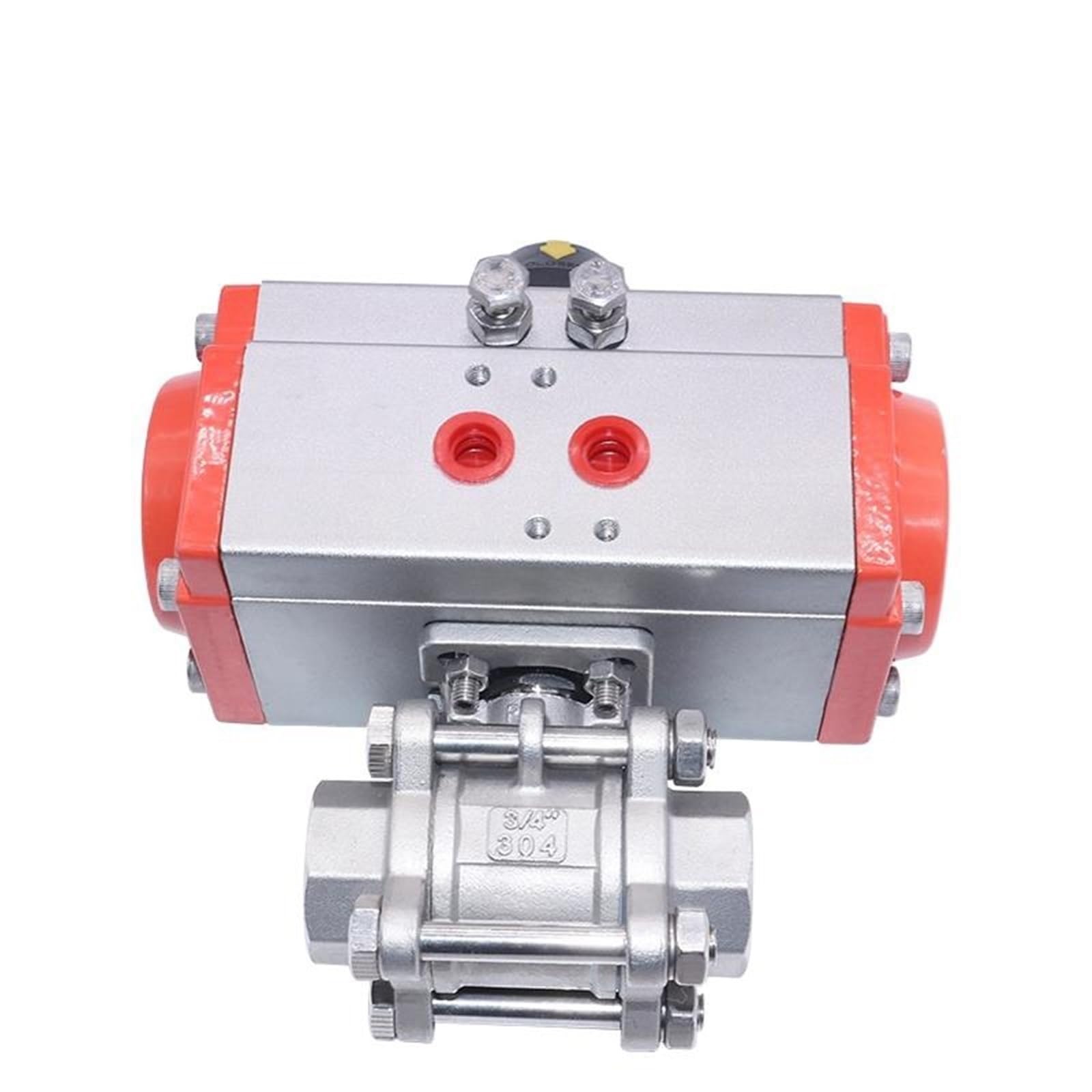 SWEWDSQG 3/4" Three piece High Platform Pneumatic Ball Valve 304 Stainless steel Q611F-16P Double Acting Cylinder
