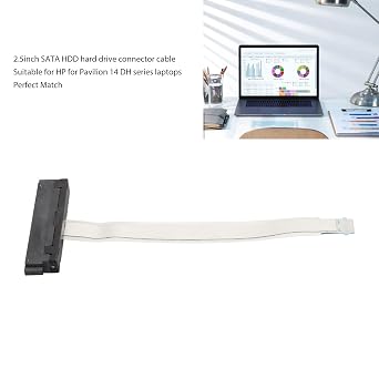 SATA Hard Drive Cable Connector SSD HDD Cable, Laptop Hard Disk Connection Cord Support 2.5 Inch SATA HDD, for HP for Pavilion 14 DH Series Notebooks