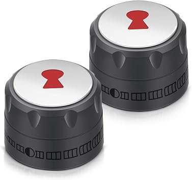 91538 Lighted Control Knobs 2 Pack, Backlit Replacement for Weber Summit 400/600 2012+, E-470/670, S-460/470/660/670 Glow in Dark Gas Grill Knobs, Easy Install & Durable