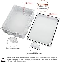 Vista 4 de LeMotech - Caja de derivación universal de plástico ABS resistente al polvo, resistente al agua, IP65, color blanco