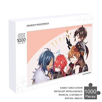【原神グッズ】鐘離　1000ピースパズル　額縁付き 原神グッズ】鐘離 1000ピースパズル 額縁付き 原神グッズ】鐘離