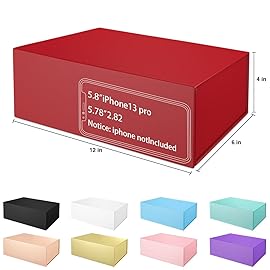 Red Gift Boxe 12 x 6 x 4 with Magnetic Closure Lid Gift Boxes for Presents,Bridesmaid Gifts Box,Cute Box,Birthday Gift box,Luxury for Gift Packaging, Magnetic Gift Box for Wrapping Gifts (Red/5PCS)