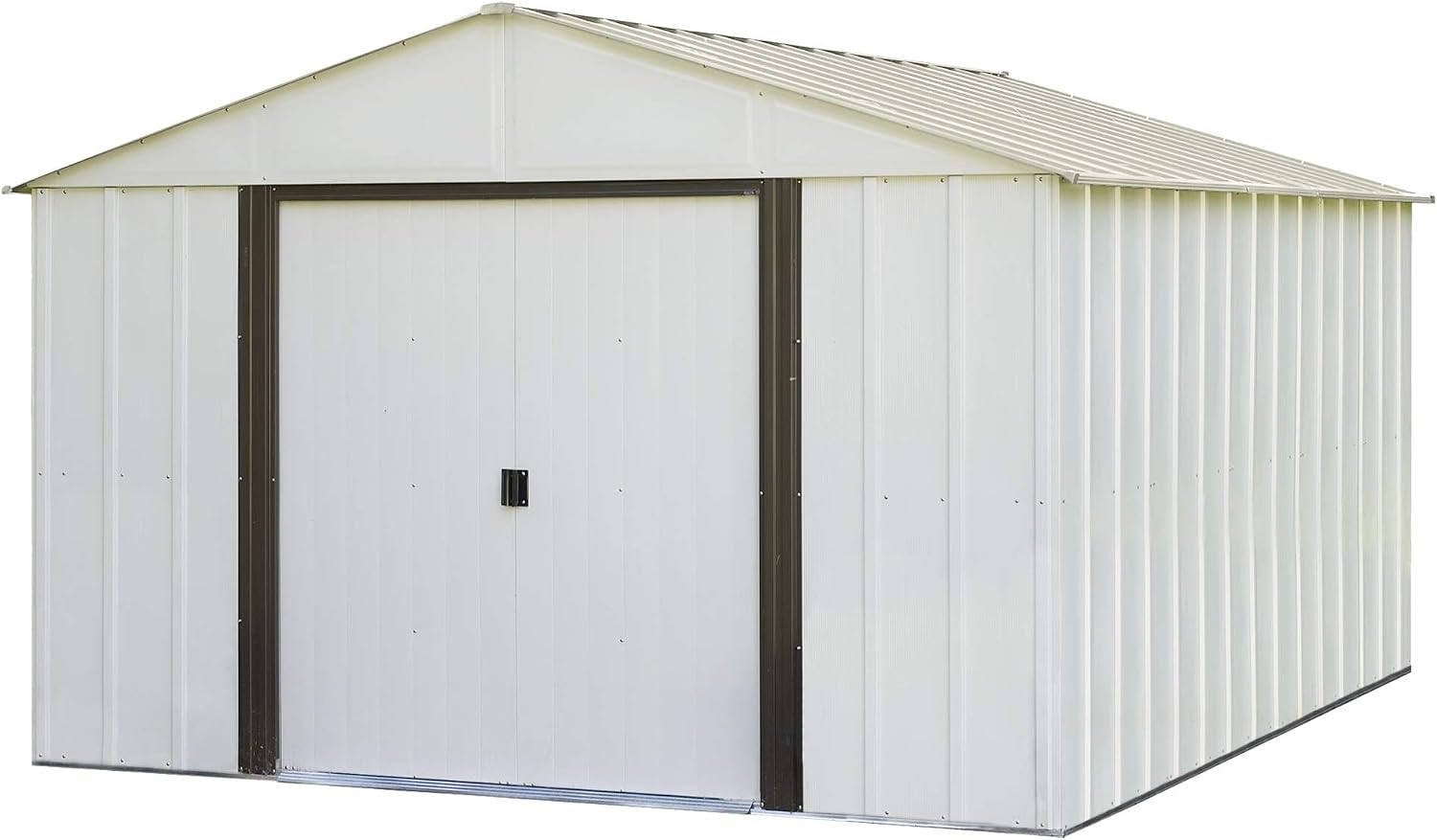Arrow Shed AR1012-C1 Arrow Arlington Steel, Eggshell/Coffee Trim, 10 x 12 ft. Storage Shed