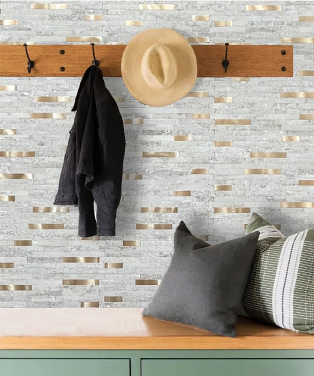 Faux Stone Peel & Stick Backsplash