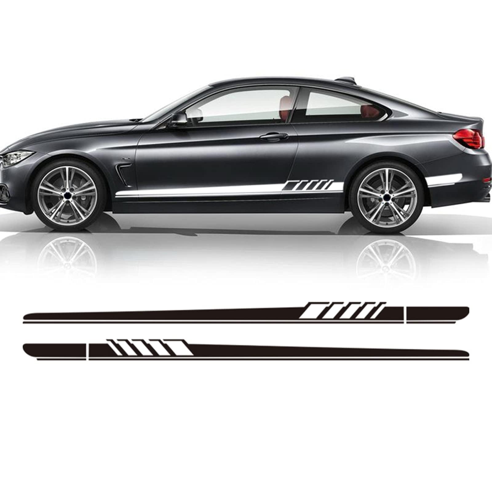 UNCLE LIAO Car Side Skirt For BMW X5 E70 E53 F15 X3 F25 E83 X6 F16 E71 X1 F48 E84 X2 X4 F26 X7 Auto Car Door Sticker Side Step Skirt.,White
