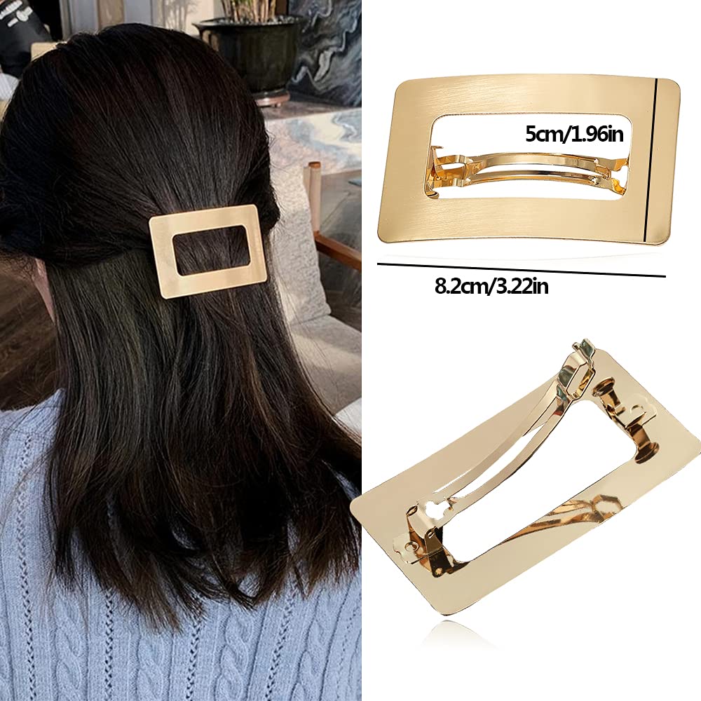 6 Packs Vintage Retro Geometric Hair Barrettes for Women Girls Decorative, Minimalist Hollow Metal French Hair Clips Hairpins Spring Hair Barrette Accessories - Image 6