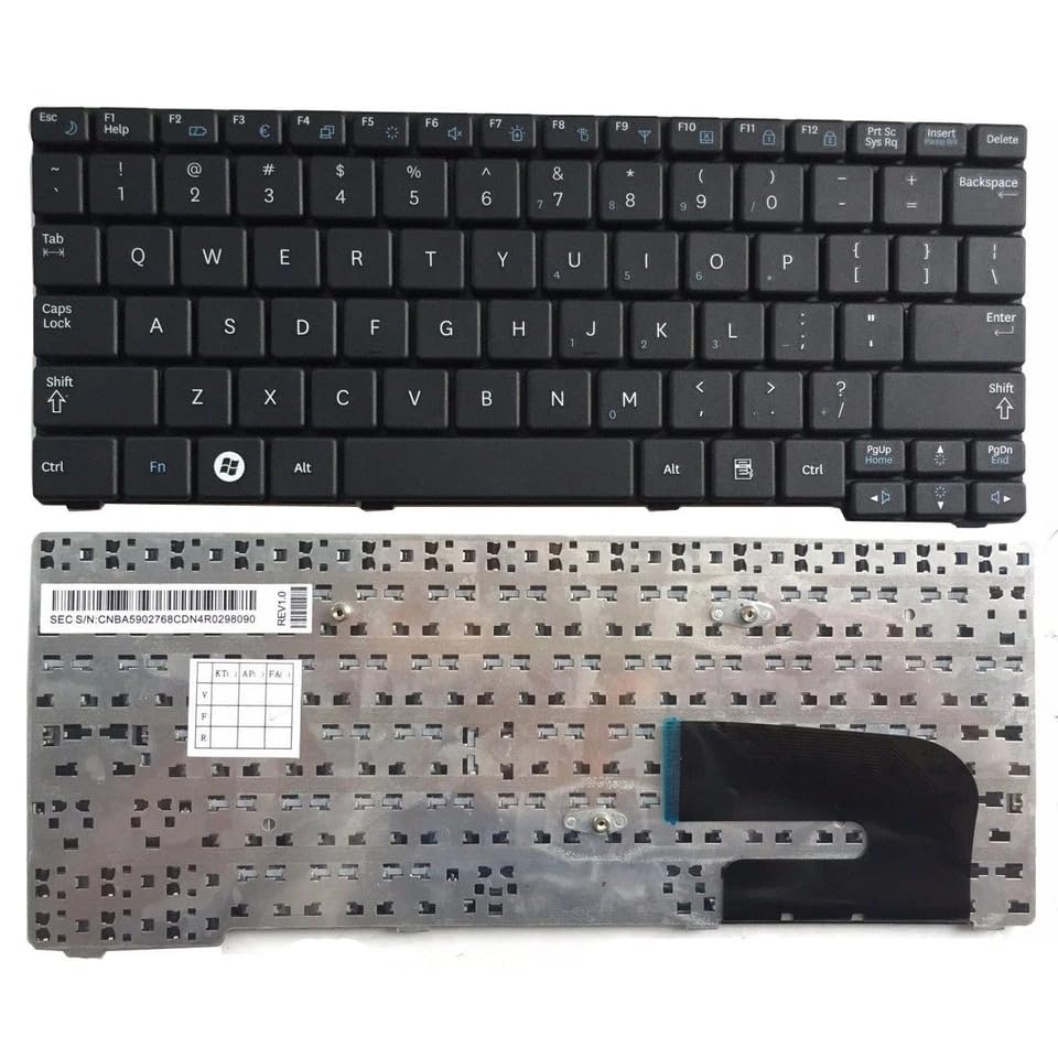 Laptop Keyboard Compatible for Samsung Plus N143 N145 N148 N148P NP-N148 N150 NP-N150 N151 N102 N102S N102SP NB20 NB30 NB30P N101 N158 N128 N101SP [Black]