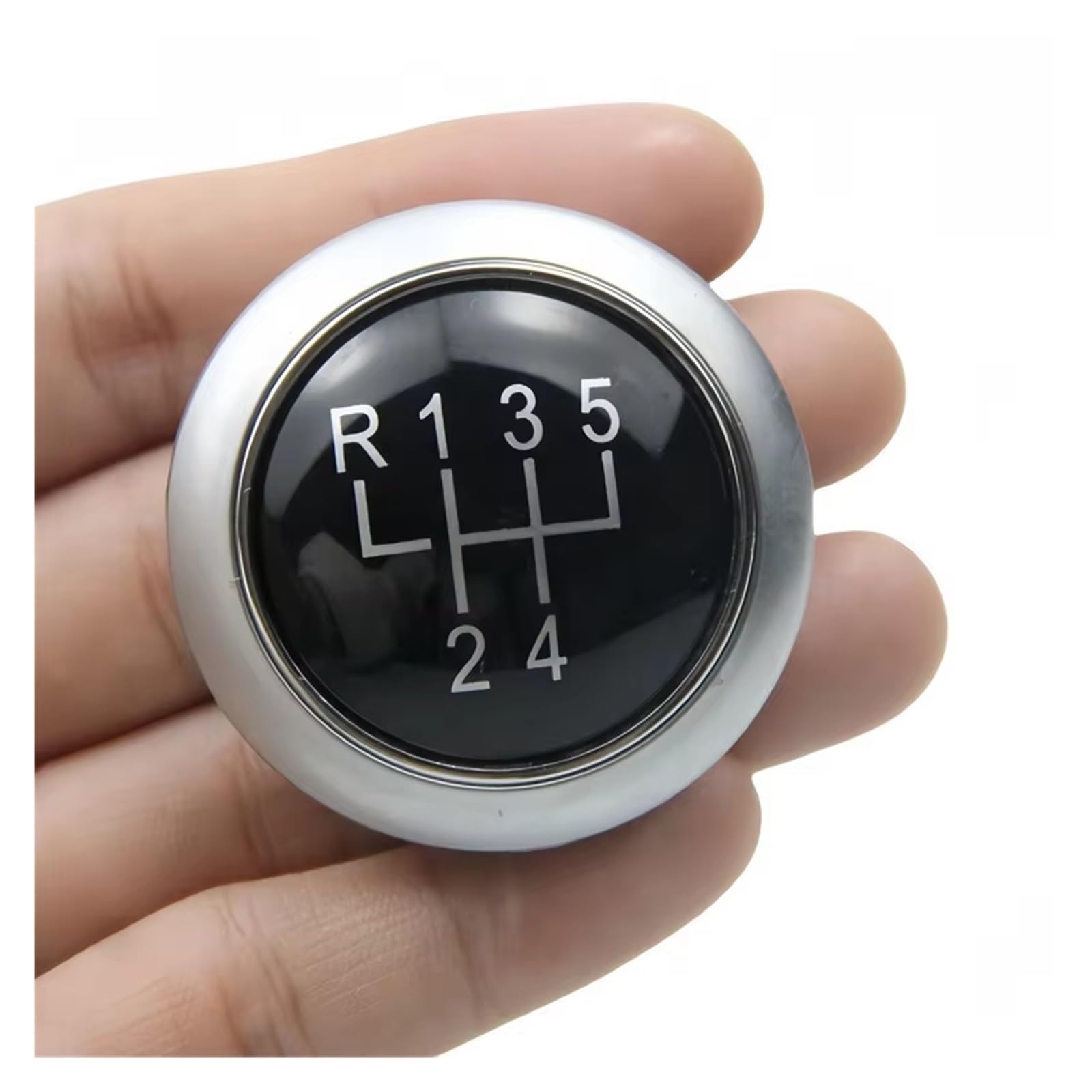 GHQFROP Transmission Gear Shift Knob for A4 B6 B7 B8 A6 S4 8K A5 8T 5/6 Speed Gear Shift Knob Stick Cover Cap Car Gear Stick Knob(R12345 Silver)