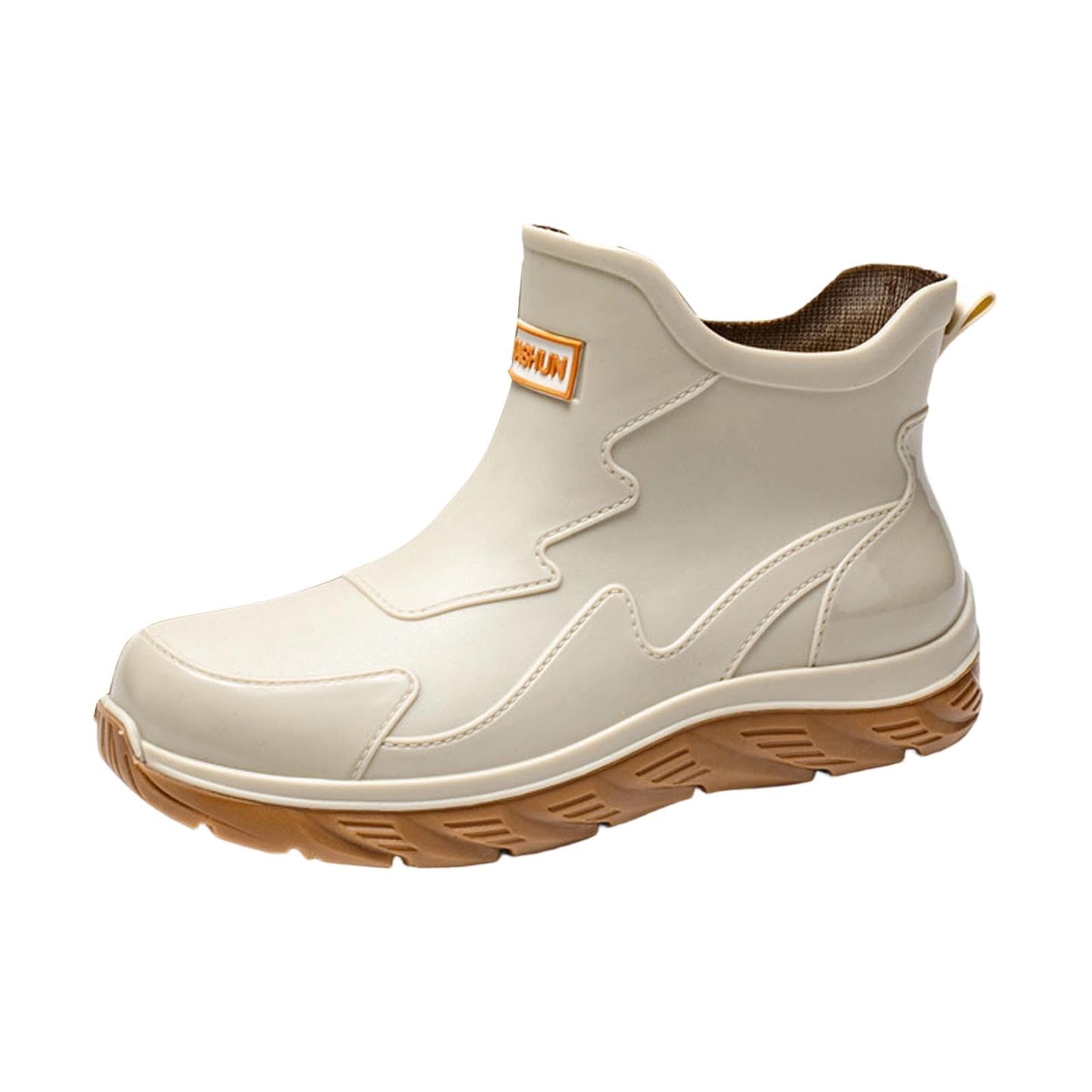 Gummistiefel Arbeit Erwachsene Stiefeletten Freizeit Herren Wasserdicht Regenstiefel Damen Leicht Gartenschuhe Winter Gummischuhe Garten