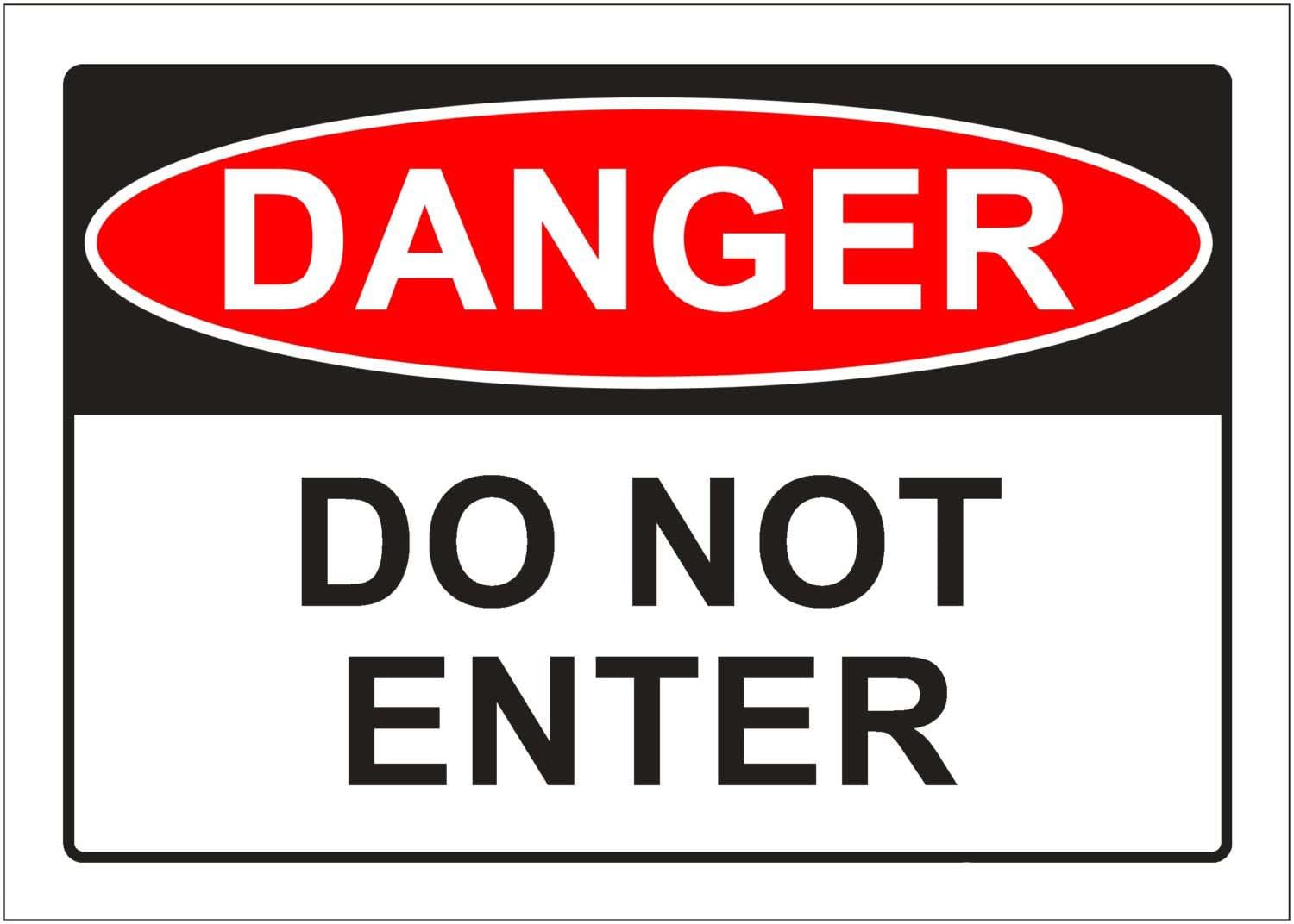 Do Not Enter Danger Sign, 12x8 Metal Tin Sign, entry prohibition for hazardous equipment rooms and isolated work zones.