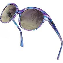 EIGHT BALLERINA Polarized UV400 Sunglasses | Premium UVA and UVB 2mm Lens Sun Protection | Unisex Fashion Trendy Eyewear for Men and Women | Rx Prescription Ready Aqua Swirl