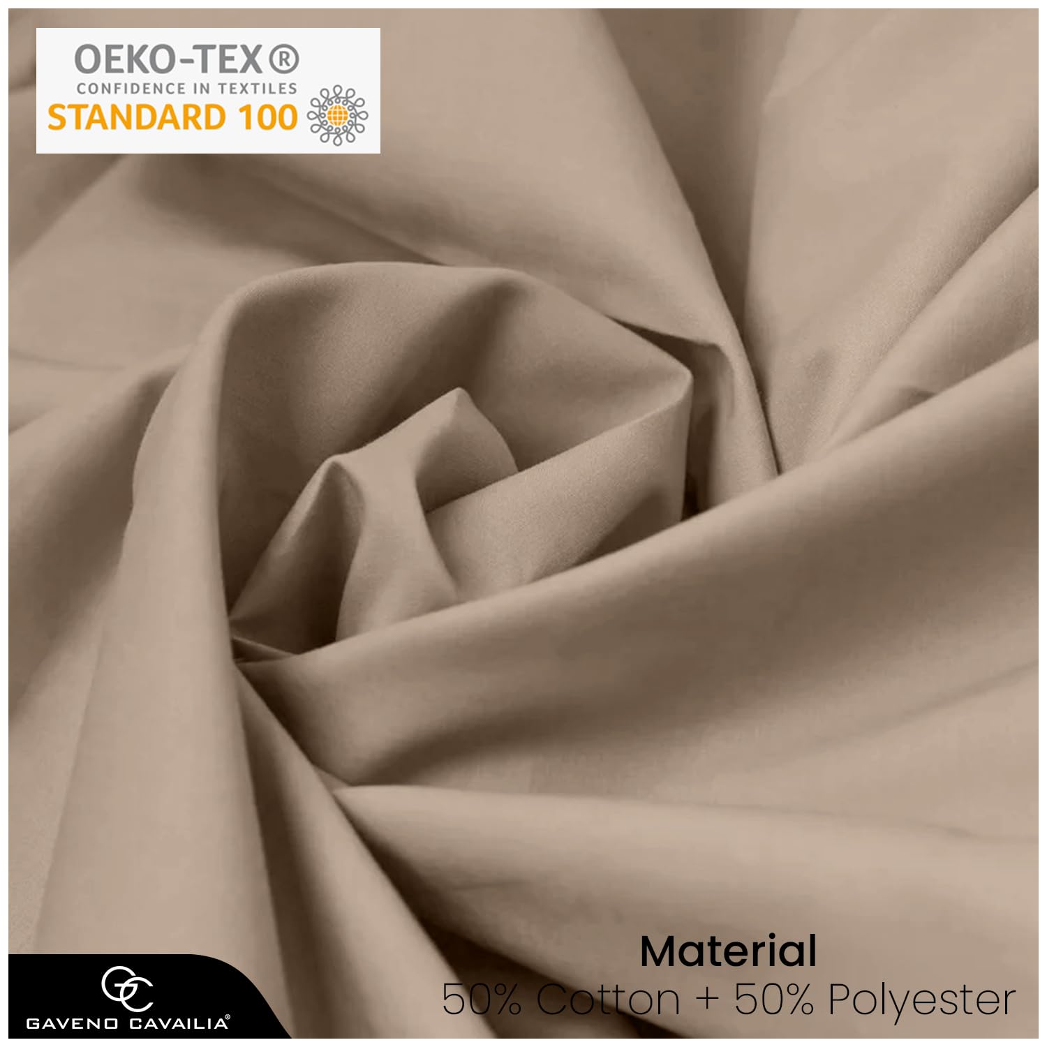 GC GAVENO CAVAILIA Easycare Plain Dyed King Size Duvet Cover, Breathable Percale Bedding Sets - Image 3