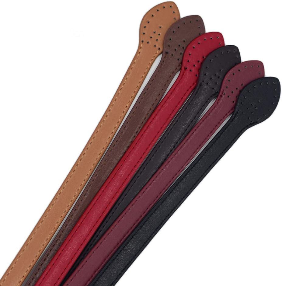 SUPVOX 2pcs Leather Purse Handles Totebag Straps Replacement Handbag Handle for DIY Handbag Purse Making Accessories Coffee