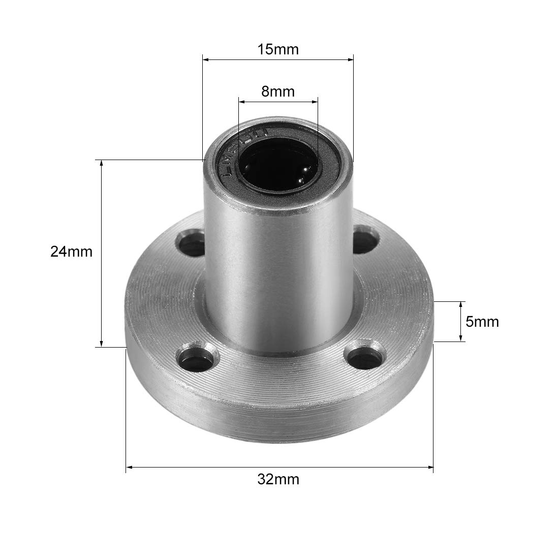 Sourcing Map F693ZZ Flansch-Kugellager – 3x8x4 Mm, Doppelt Geschirmt, 20 Stück | Chromstahl, Für DIY, Motoren & Elektrowerkzeuge