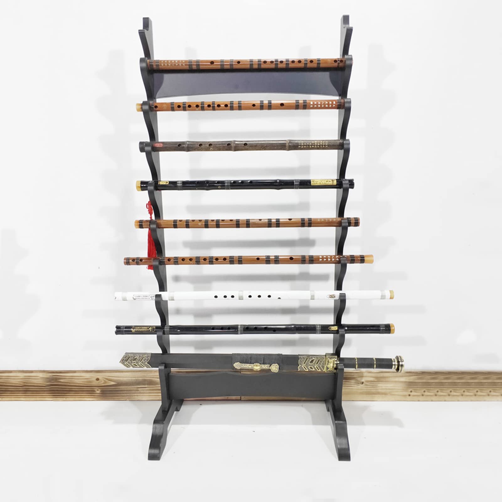 Soporte para Espadas, Estante de Suelo Multicapa para Espadas, Soporte Vertical para Colgar Espadas, estantes para Armas de Artes Marciales de 6 a 12 Niveles, Soporte para almacenar diversas