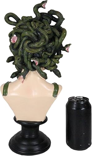 Miniatura 8 de Ebros Gift Mitología griega Hermanas Gorgona Diosa Medusa con pelo de serpientes salvajes y rojo Bloodshot Luz LED Ojos Busto Estatuilla Tentación