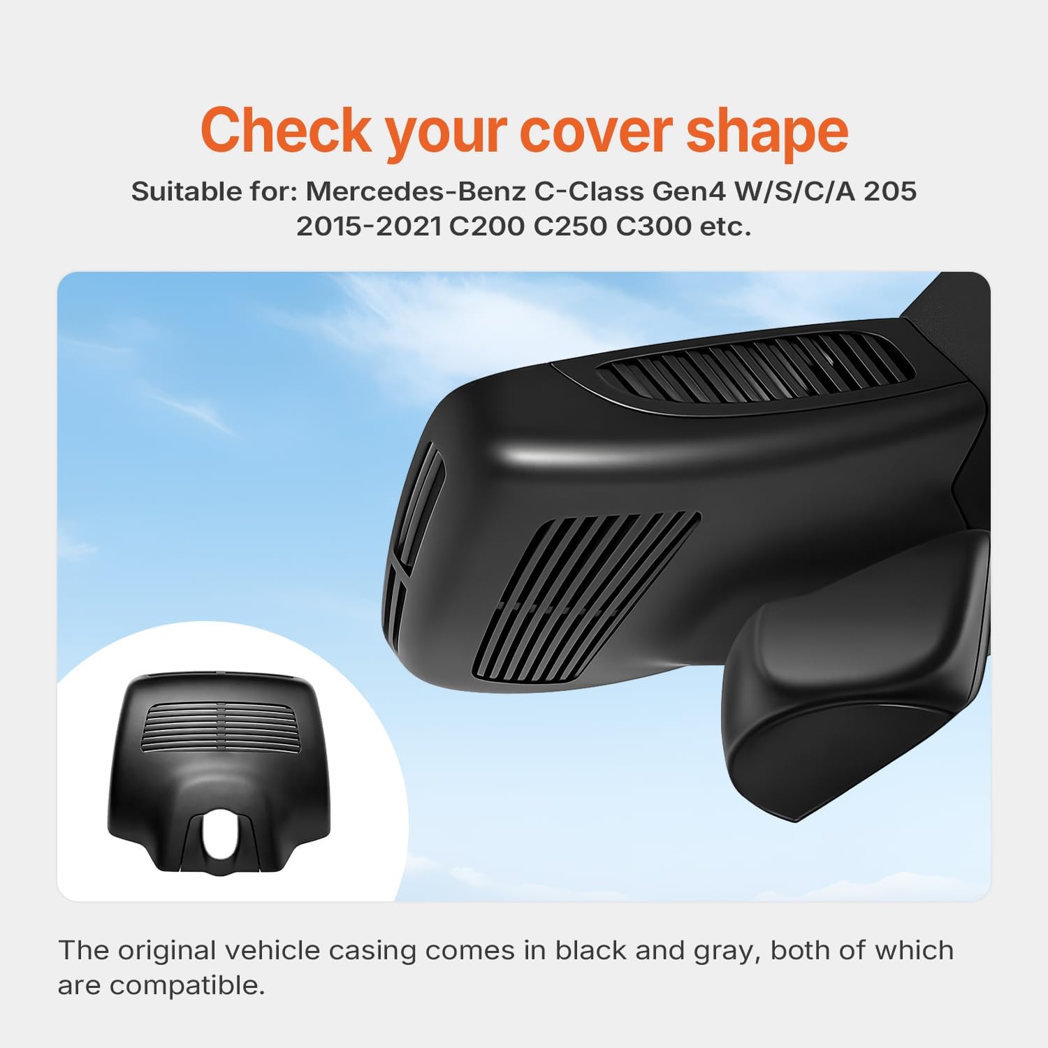 Mercedes-Benz Dash Cam for C-Class E-Class, 4K Dash Cam with OEM-Style, No Visible Wires, Breeze Installation, Night Vision, WiFi & App, Parking Mode, Plug and Play, 64GB Card