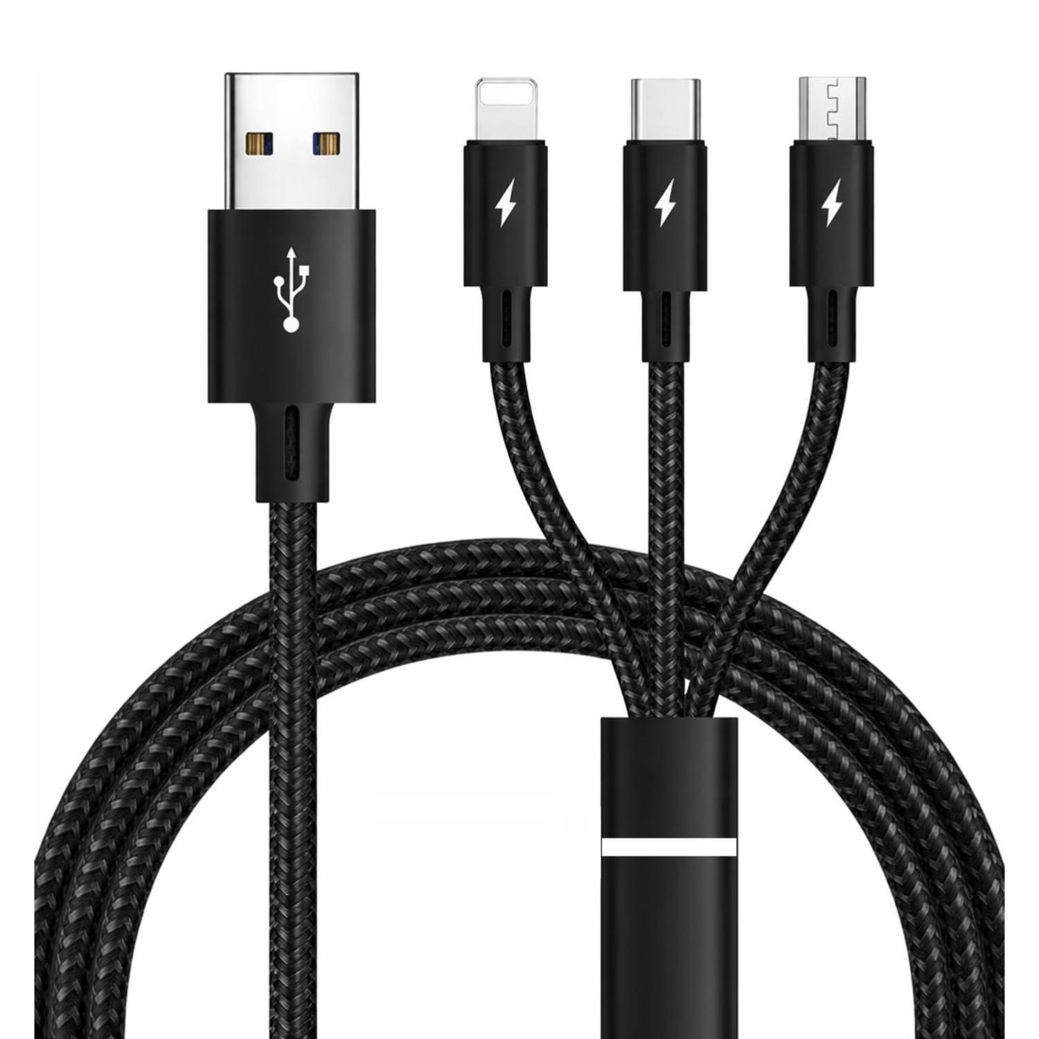 Alitayee 3-in-1 Multi Fast Charging Cable – 3A Nylon Braided 1M