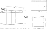 Keter Artisan Outdoor Pent Double Door Garden Storage Shed 11 x 7ft Grey Duotech+ Wood Look and Feel | Fade Free | All Weather Resistant | Safe and Secure | Zero Maintenance | Ltd - 3