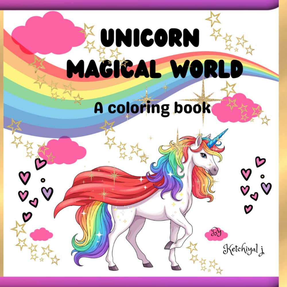 Unicorn magical world: A coloring book