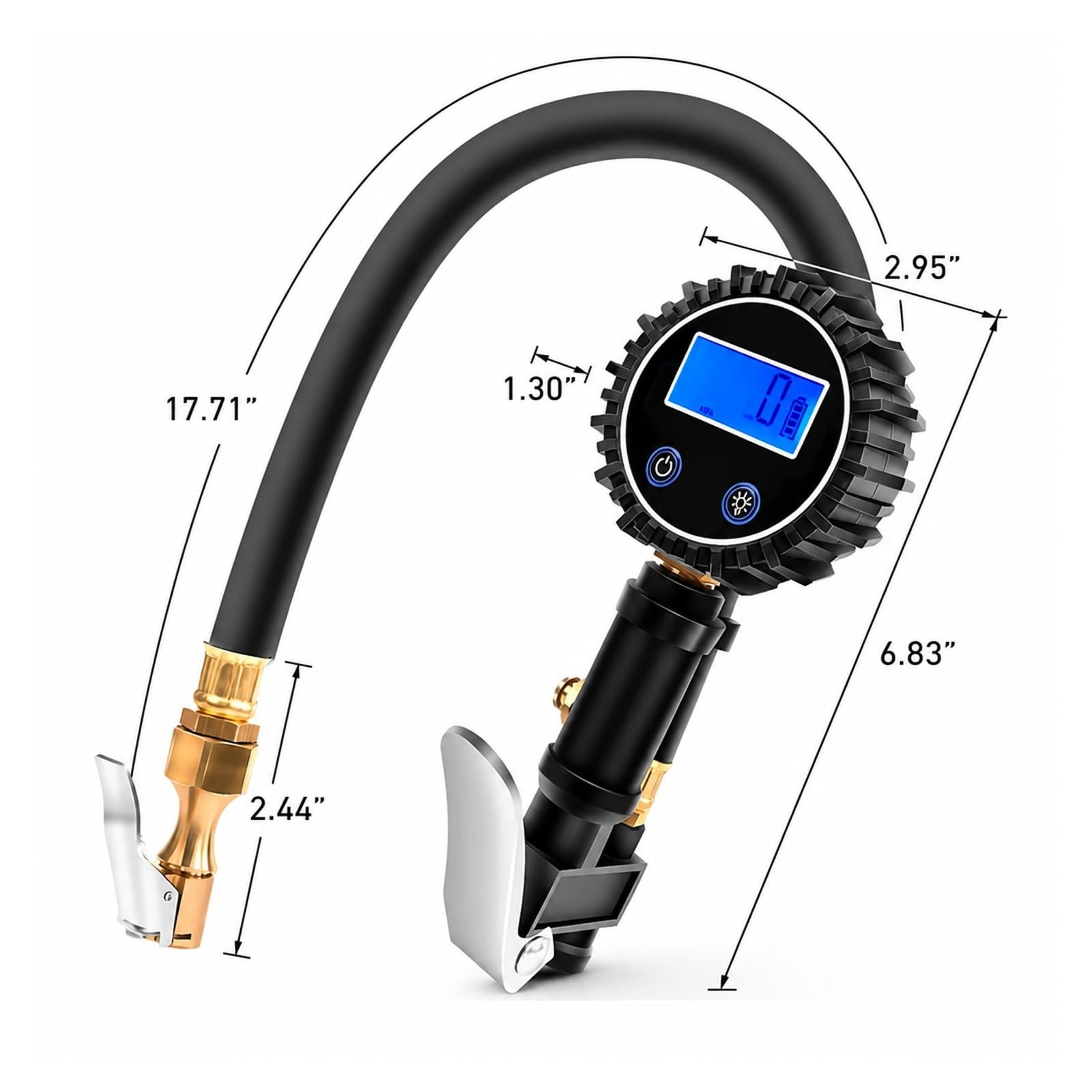 Manomètre, Dégonfleur De Pneu Numérique Avec Manomètre 250 PSI