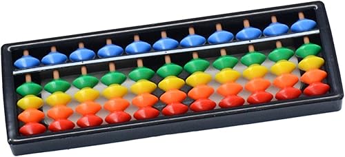 MERIGLARE Herramienta de conteo de 11 dígitos para calculadora de ábaco, cuentas coloridas para adultos