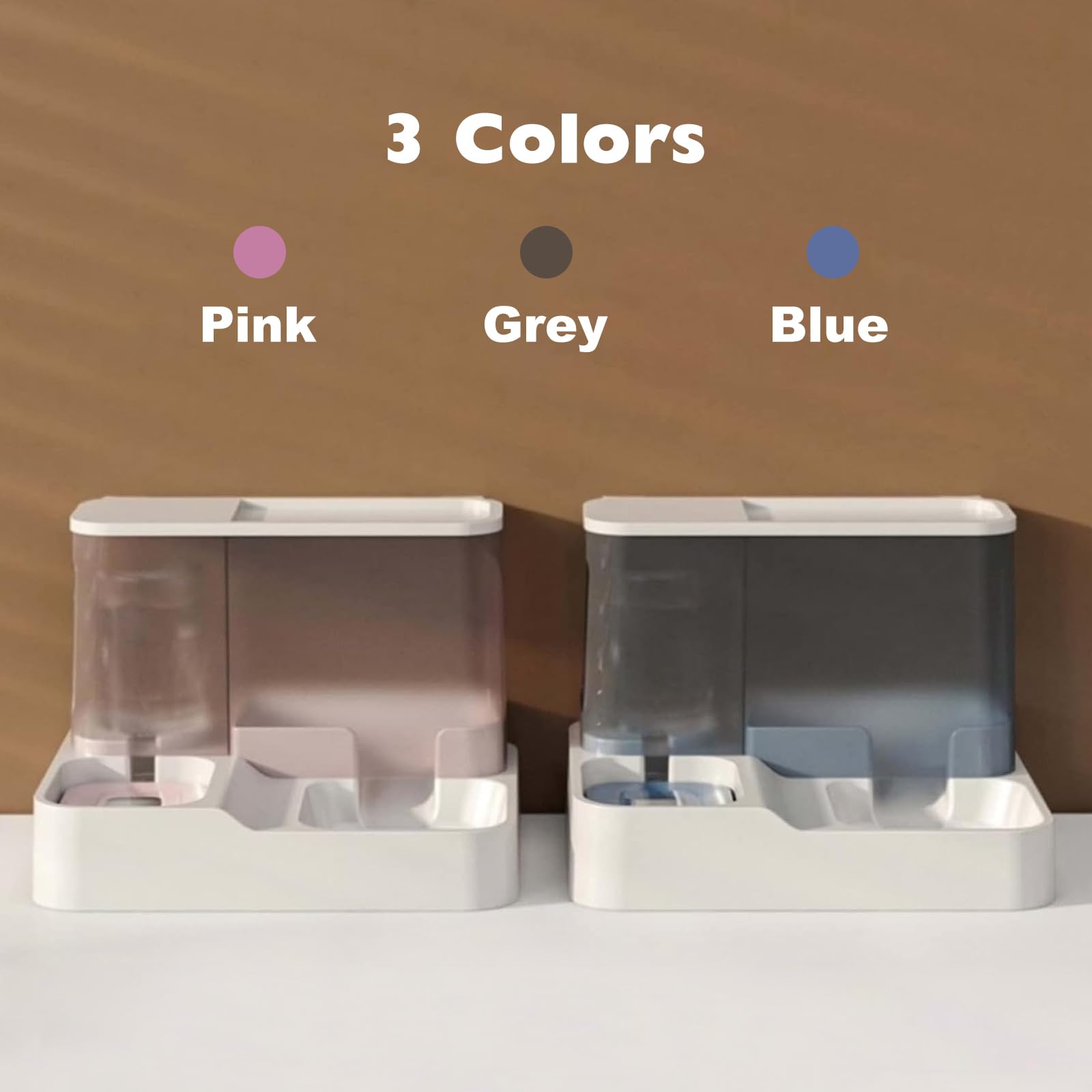 PETCUTE Comedero y Bebedero para Mascotas 2 en 1,Dispensador Automático de Alimentos para Perros,Dispensador Automático de Agua para Gatos,Dispensador de Agua y Alimentos,Lavable
