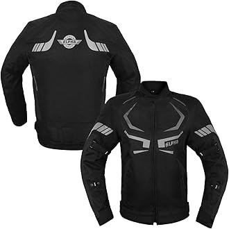 MOTORCYCLE JACKET MENS CE ARMORED BIKERS RIDING RACING WATERPROOF ALL SEASON JACKET (BLACK, 4X-LARGE)