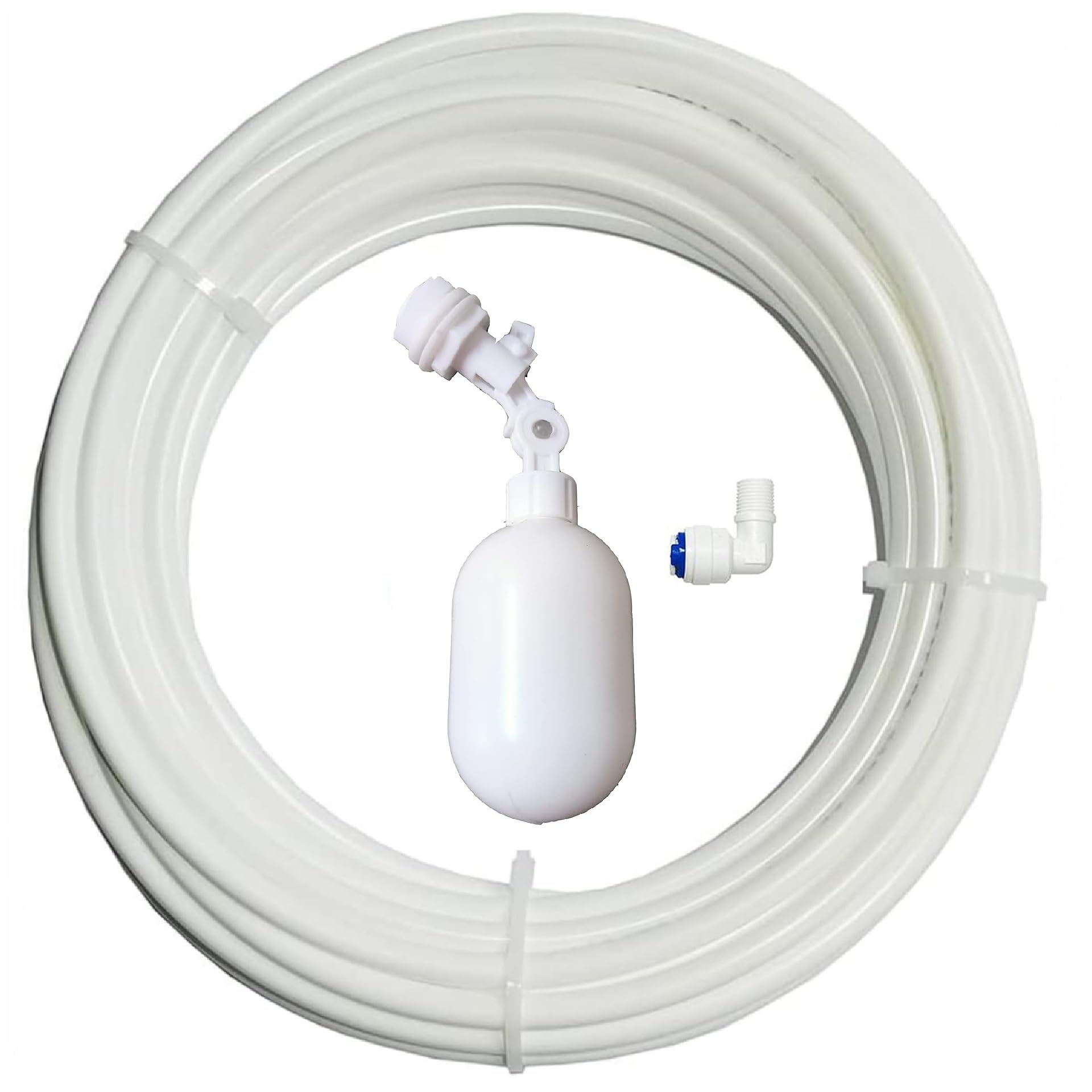 Float Ball Valve Shut Off Float for Dispenser Pot with 1/4 Inch Water Purifier RO Pipe 5 Meter (Dispenser Float + 5 Meter Blue Pipe + 1 Elbow), White-image-19