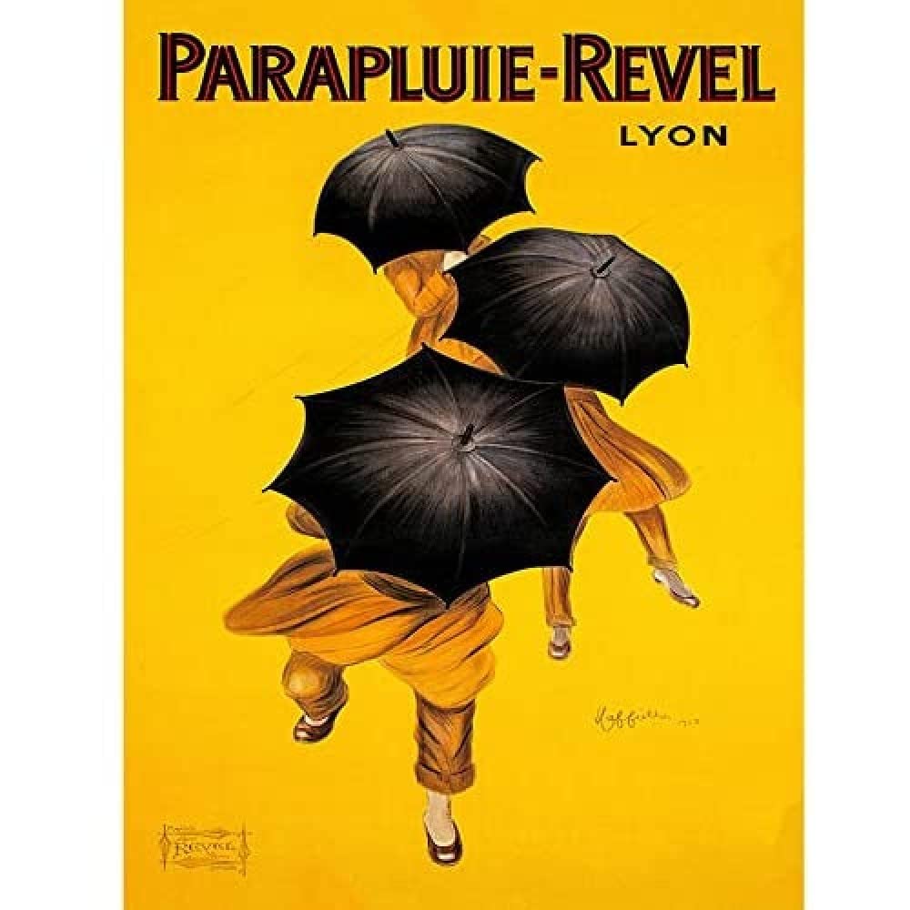 Wee Blue Coo Parapluie Revel Umbrella Rain Lyon France Unframed Art Print Poster Wall Decor 12X16 Inch