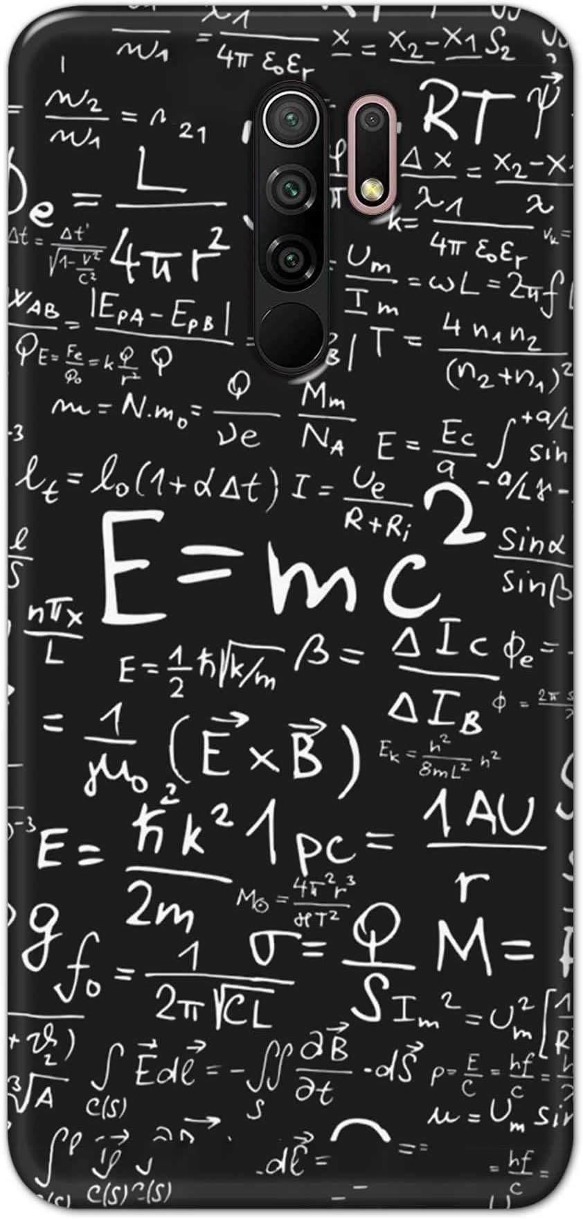 TweakyMod Designer Printed Hard Case | E=Mc2 Back Cover Compatible with REDMI 9 Prime, Poco M2