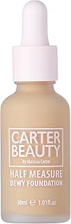 Carter Beauty Half Measure Dewy Foundation - Water-Based, Ultra Hydrating Formula - Buildable, Light-To-Medium Sheer Finish - Vegan And Cruelty Free, Paraben And Sulfate Free - Creme Brulee - 1.01 OZ