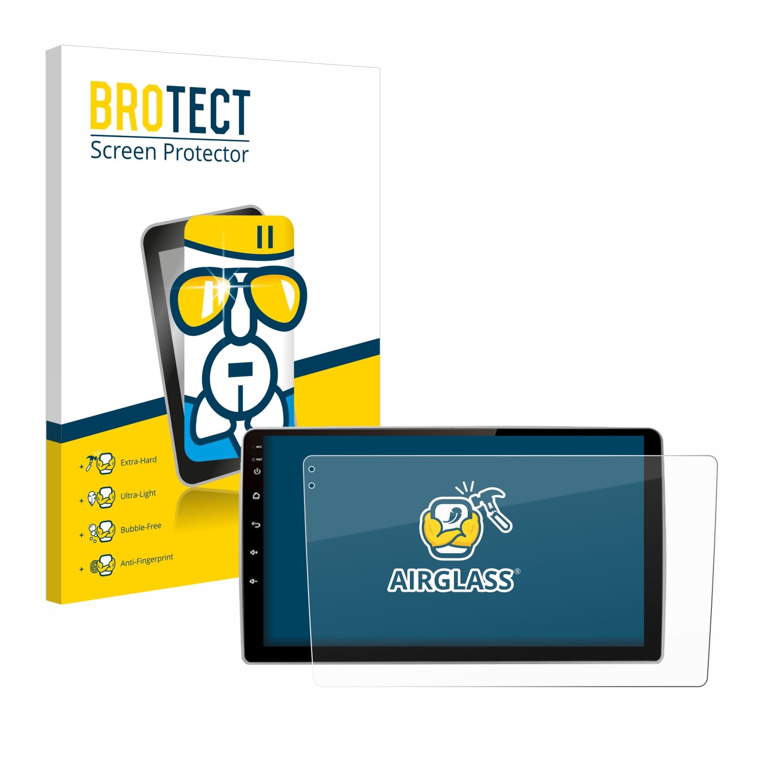 Brotect Pellicola Protettiva Per Junsun V1 Pro 9'' (2 Pezzi) - Trasparente, Anti-Impronte, Made In Germany