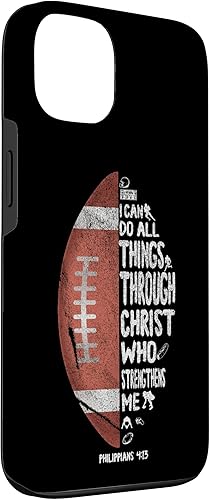 Miniatura 3 de iPhone 13 I can do all things through Christ Philippians 413 - Funda de fútbol