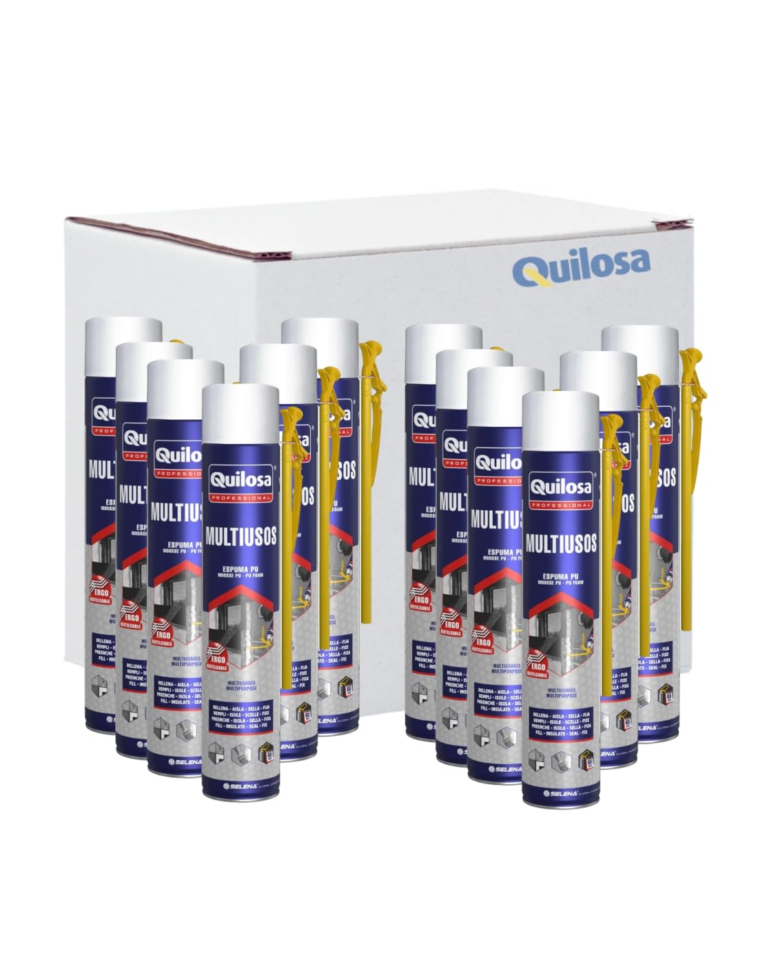 Caja 12 Uds. Espuma Poliuretano Orbafoam Multiusos Manual 670 Ml
