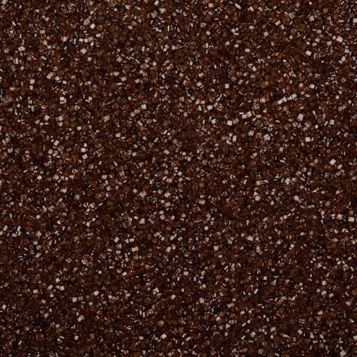Image of Brown Sanding Sugar Sprinkles, 4.6 oz Edible Sparkling Sugar Crystals for Baking Topping, Chocolate, Cupcakes, Cookies, Ice Cream & Cake Decorating, Fall Thanksgiving Halloween Christmas Supplies