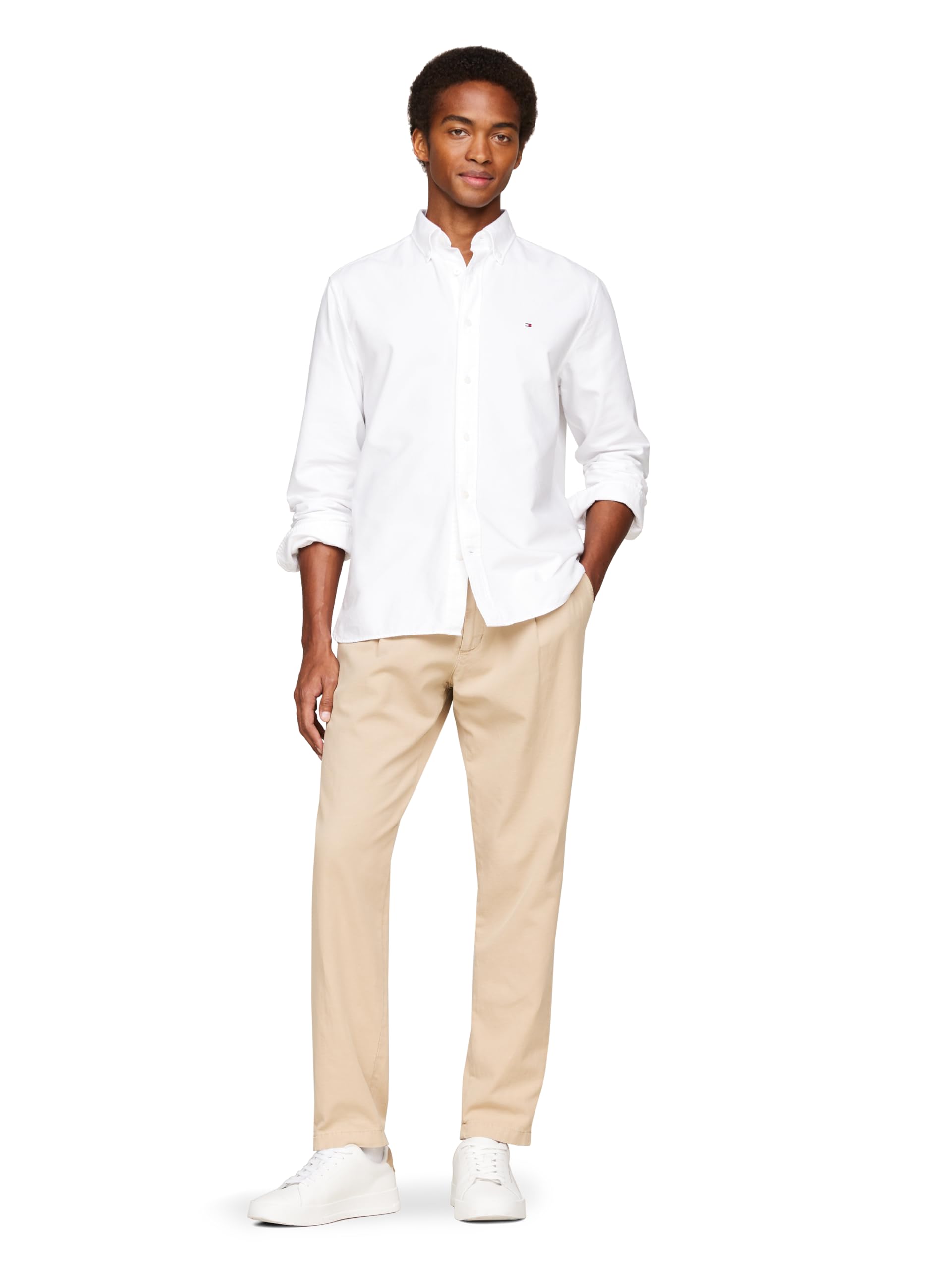 Tommy Hilfiger Langärmeliges Oxford-Hemd, Normale Passform, Herrenhemden, Button-Down-Shirts, auch erhältlich in Big und Tall