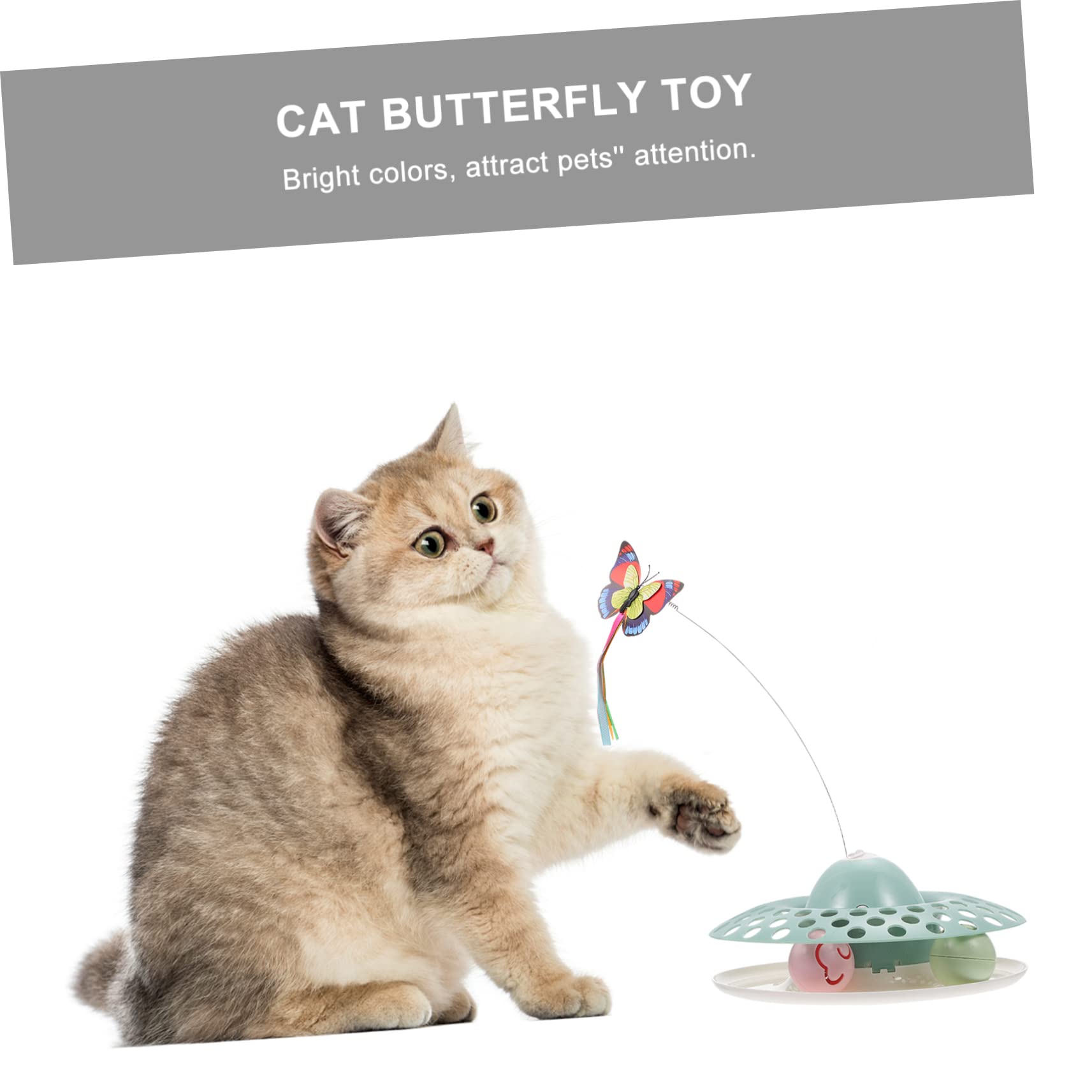 Jouet Interactif pour Chats Tournant Stimulant en Abs et PP pour Animaux de Compagnie