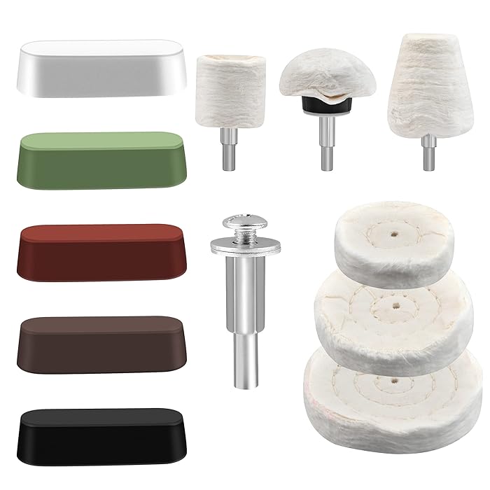 Buy Worldity 12PCS Aluminum Wheel Polishing Kit, Included Mushroom ...