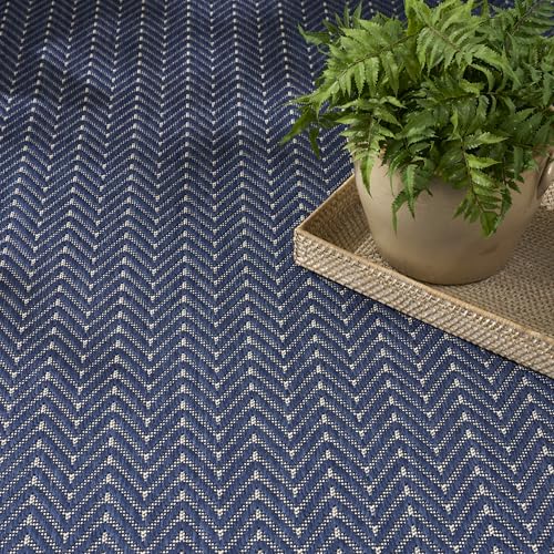 Tapete rectangular 8' x 10' Navy para interior y exterior miniatura 7
