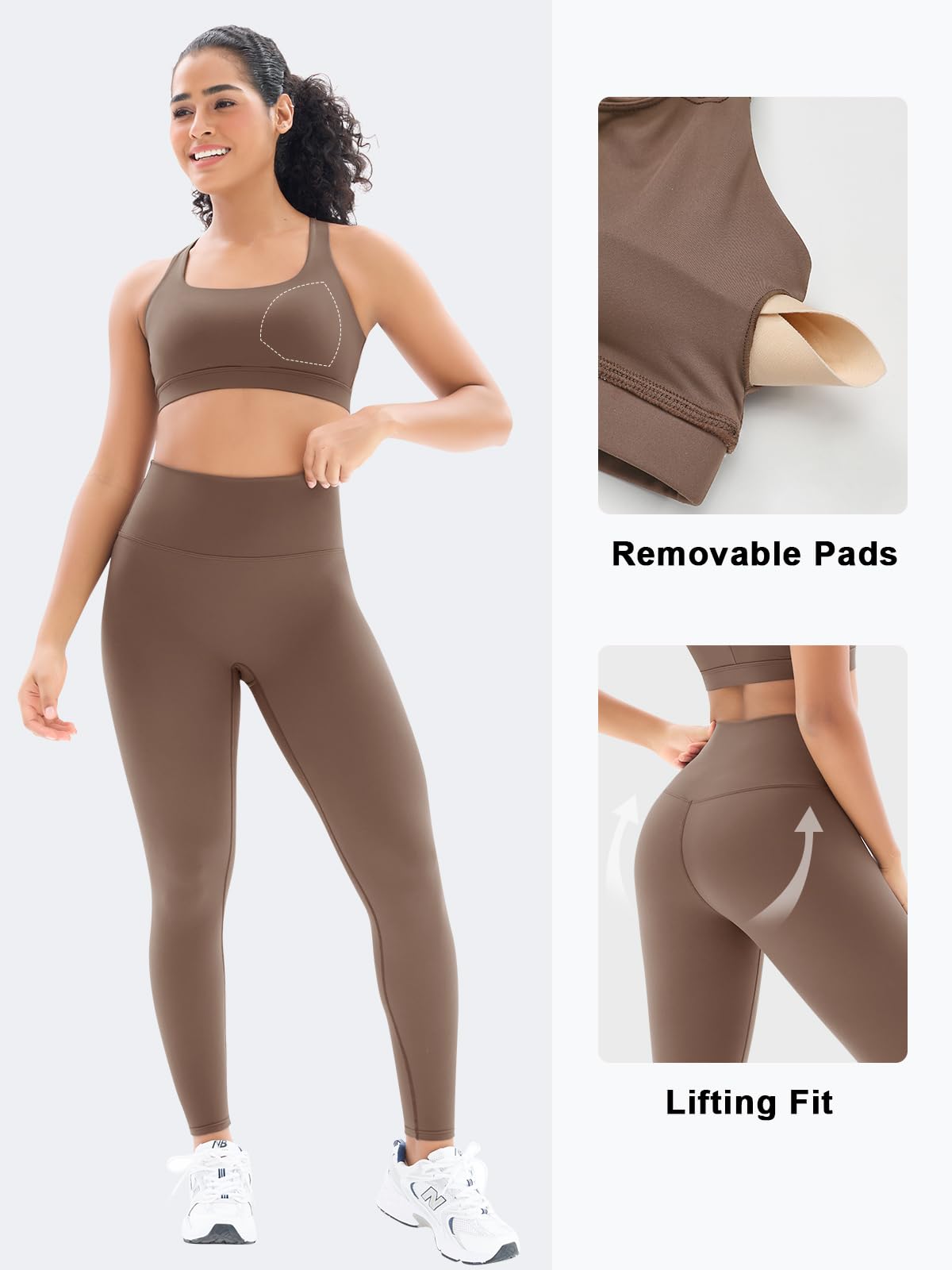 YNNTHY Workout Sets 2 Piece Outfits Leggings Juegos de entrenamiento Y8081 Mujer