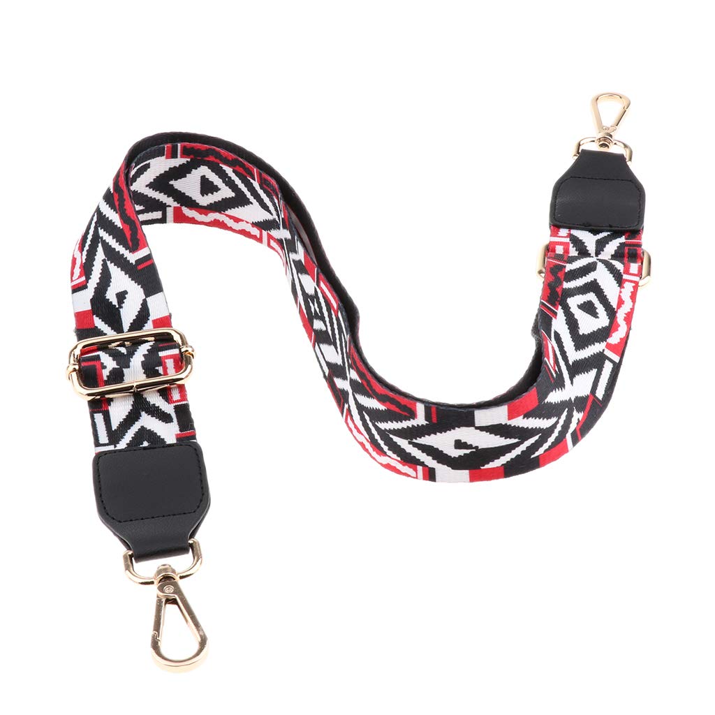 1.5in Wide Purse Strap Replacement Colorful Crossbody Bag Handbag Belts Black-image-25