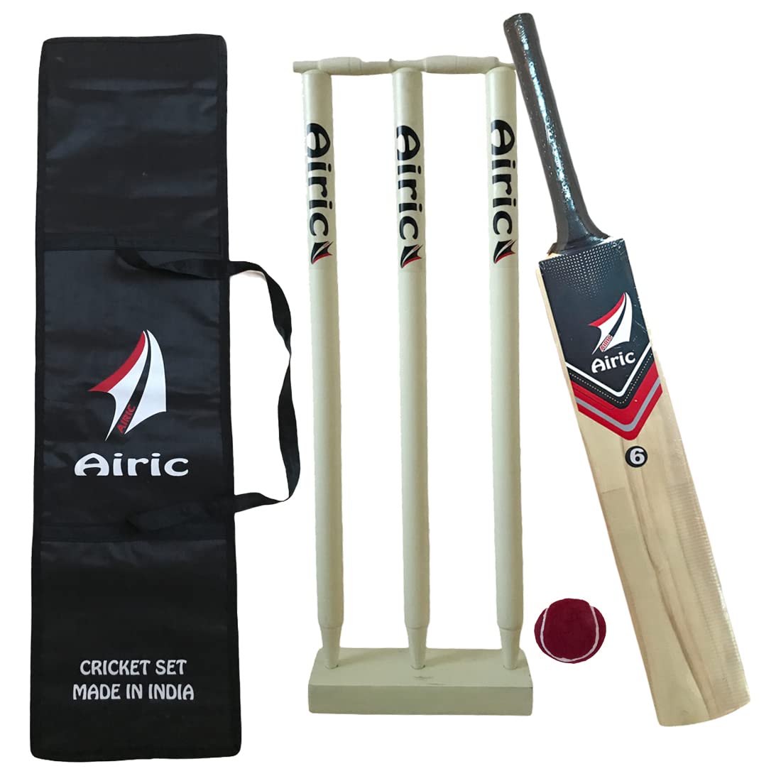 Buy Airic Kashmiri Popular Willow Cricket Bat with Ball, Wickets and